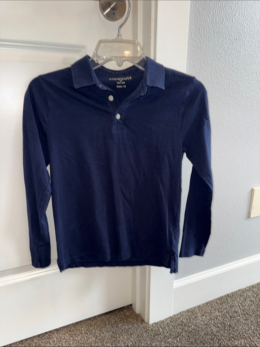 Crewcuts Navy Long-Sleeve Polo Shirt